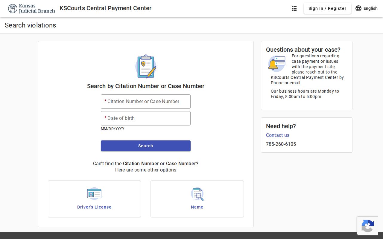 Miami County docket search Central Payment Center