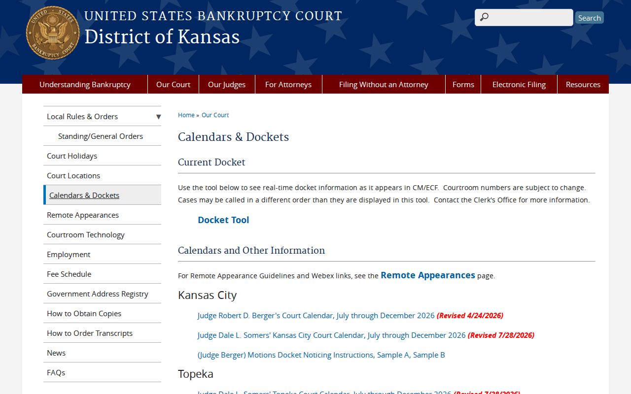 Miami County docket search bankruptcy court page