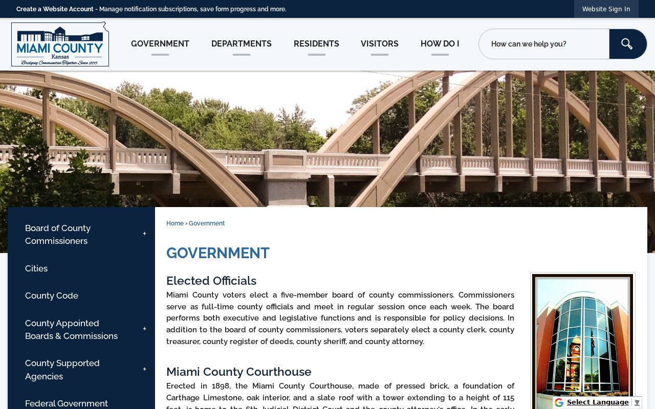 Miami County court docket courthouse government context